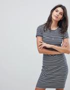 Abercrombie & Fitch Stripe T Shirt Dress - Navy