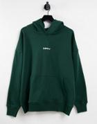Good For Nothing Oversized Hoodie In Forest Green With Small Logo Chest Print - Part Of A Set