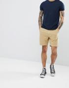 Hollister Prep Core Chino Shorts In Beige - Beige