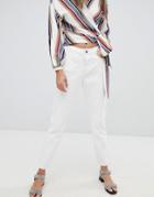 Missguided Mom Jeans - White