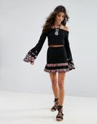 Rahicali Poppy Smocked Skirt Co-ord - Black