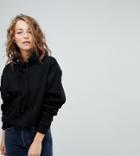 Weekday Hooded Sweatshirt In Organic Cotton - Black