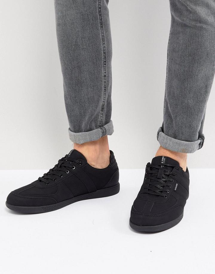 Jack & Jones Sneakers In Triple Black Mesh - Black