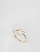 Asos Open Heart Pinky Ring - Gold