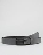 Asos Super Skinny Leather Belt - Gray
