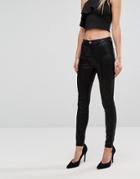 Lipsy Metallic Snake Print Jean - Black