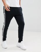 Profound Aesthetic Joggers With Logo Taping In Black - Black