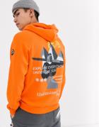 Aprex Supersoft Hoodie In Orange With Back Print