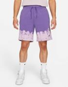 Nike Unity Swoosh Ombre Acid Wash Shorts In Purple