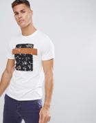 Selected Homme T-shirt With Floral Graphic - White