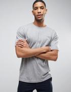 Bellfield T-shirt With Drop Shoulder And Pocket - Gray