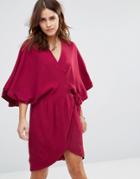 The Jetset Diaries Mantra Kimono Dress - Red