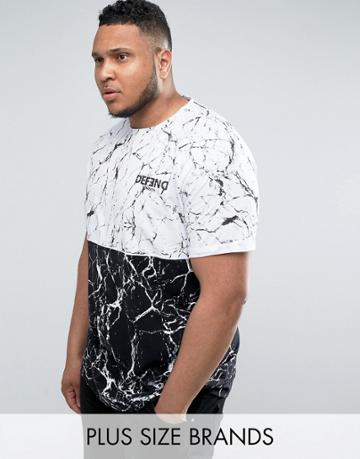 Defend London Plus Marble T-shirt - White