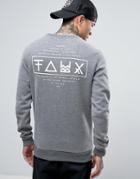 Friend Or Faux Limitless Back Print Sweat - Gray