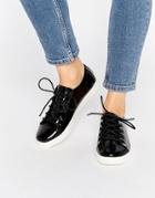 Monki Minni Patent Leather Shoe - Black