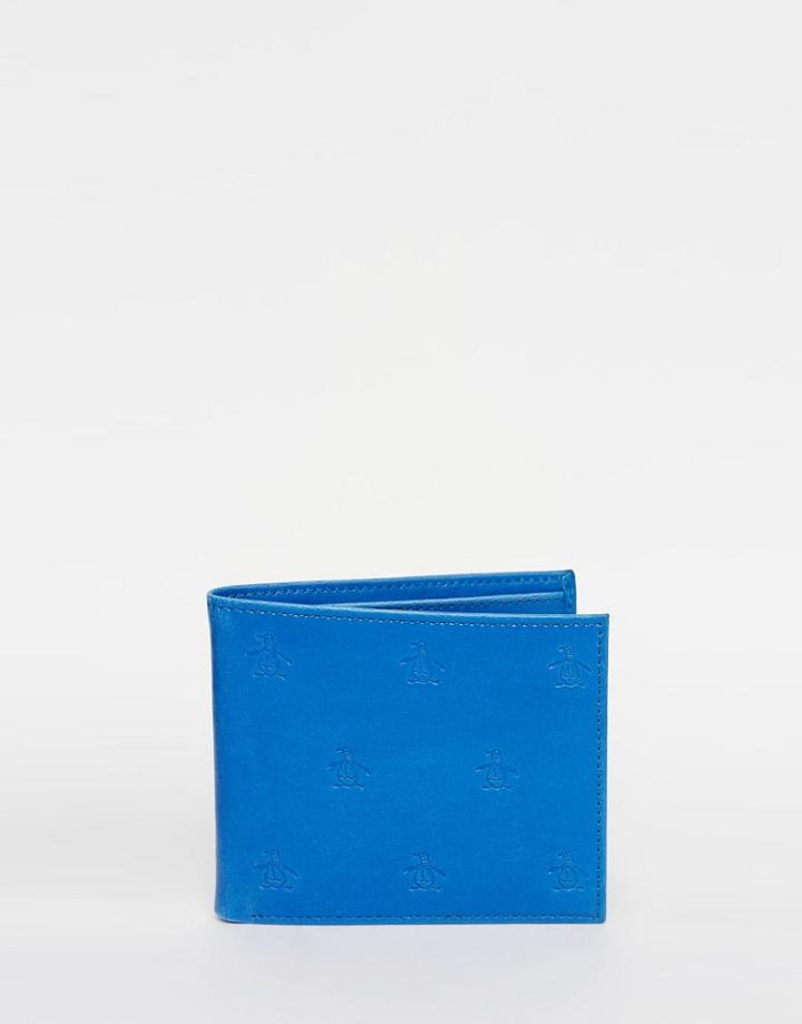 Original Penguin Embossed Penguin Wallet - Blue