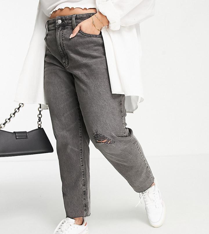 Madewell Plus Straight Leg Jeans In Black