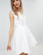 Zibi London Structured Skater Dress - White