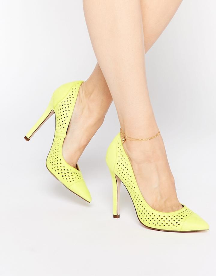 Asos Point Blank Pointed High Heels - Yellow