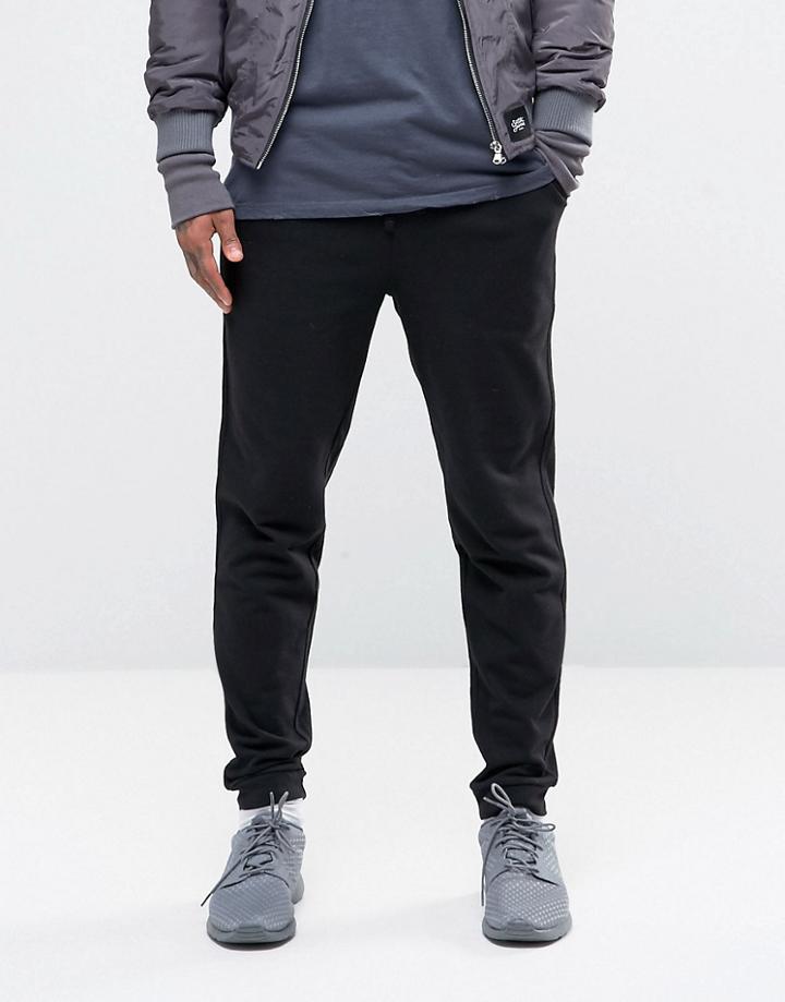 Asos Jersey Joggers In Black - Black