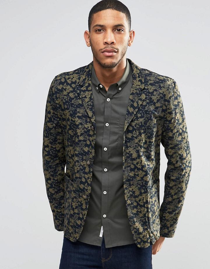 Farah Cotton Pocket Blazer - Green