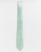 Only & Sons Wedding Satin Tie In Mint - Green