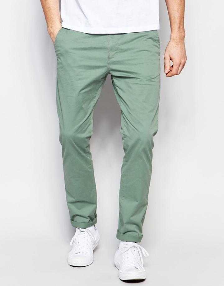Esprit Chinos In Slim Fit - Khaki