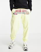 Vintage Supply Tropical Summer Print Sweatpants In Yellow