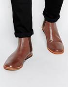Frank Wright Burns Leather Chelsea Boots - Brown