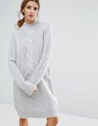 Gestuz Sanni Alpaca Wool Mix Sweater Dress - Gray