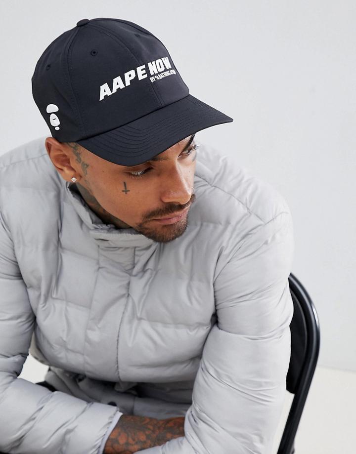 Aape By A Bathing Ape Baseball Cap With Logo In Black - Black