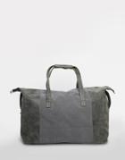 Asos Carryall In Gray With Cut And Sew Panel - Gray