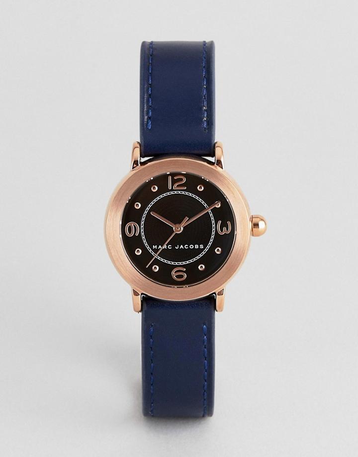 Marc Jacobs Mj1577 Ladies Navy Leather Watch - Navy