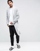 Asos Loungewear Neppy Shawl Robe - Gray
