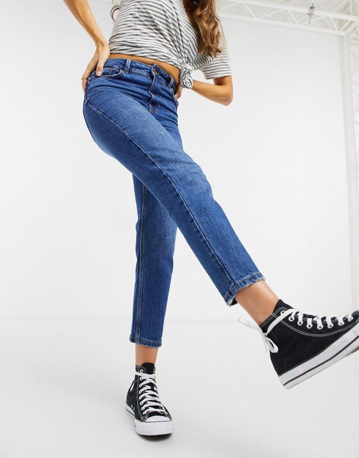 New Look Waist Enhance Mom Jeans In Blue