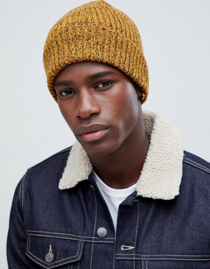 New Look Beanie In Yellow Marl - Yellow