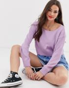 Asos Design Chunky Sweater - Purple