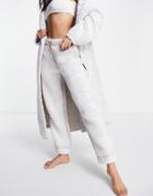Asos Design Lounge Mix & Match Bleached Borg Joggers In Cream-white