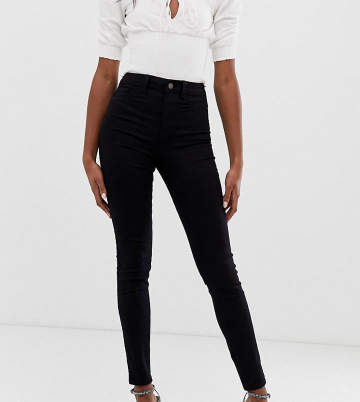 New Look Tall Disco Skinny Jeans In Black