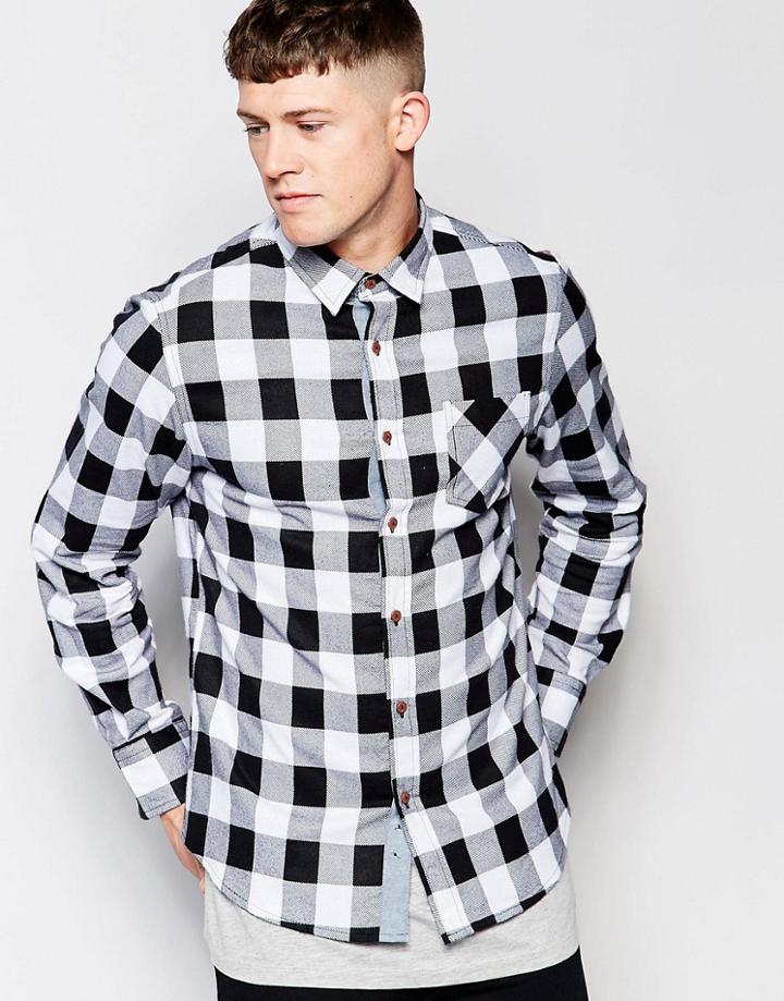 Brave Soul Buffalo Plaid Shirt - Black