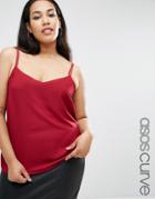 Asos Curve Double Strap Cami - Red