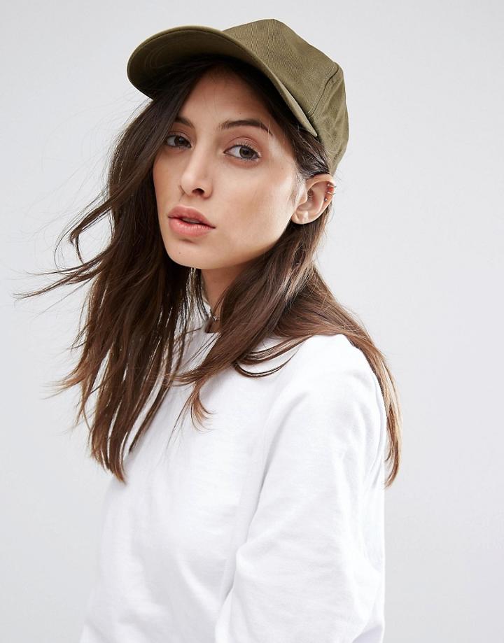Asos Plain Baseball Cap - Khaki