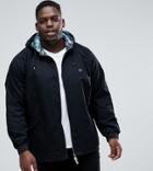 Le Breve Plus Hood Anarac With Check Lining - Black