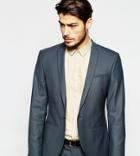 Noak Suit Jacket With Peak Lapel In Super Skinny Fit - Gray