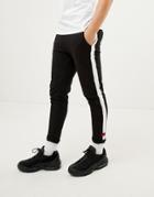 Boohooman Joggers With Side Stripe In Black - Black