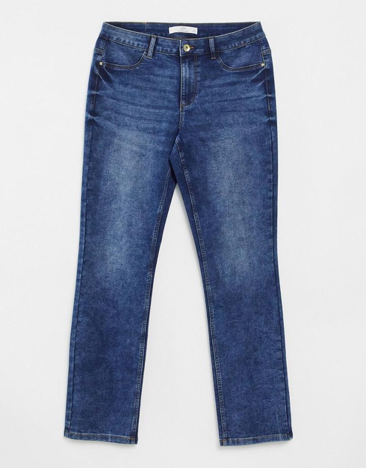 Jdy Straight Leg Jeans In Blue-blues