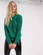 B.young Roung Neck Sweater-green