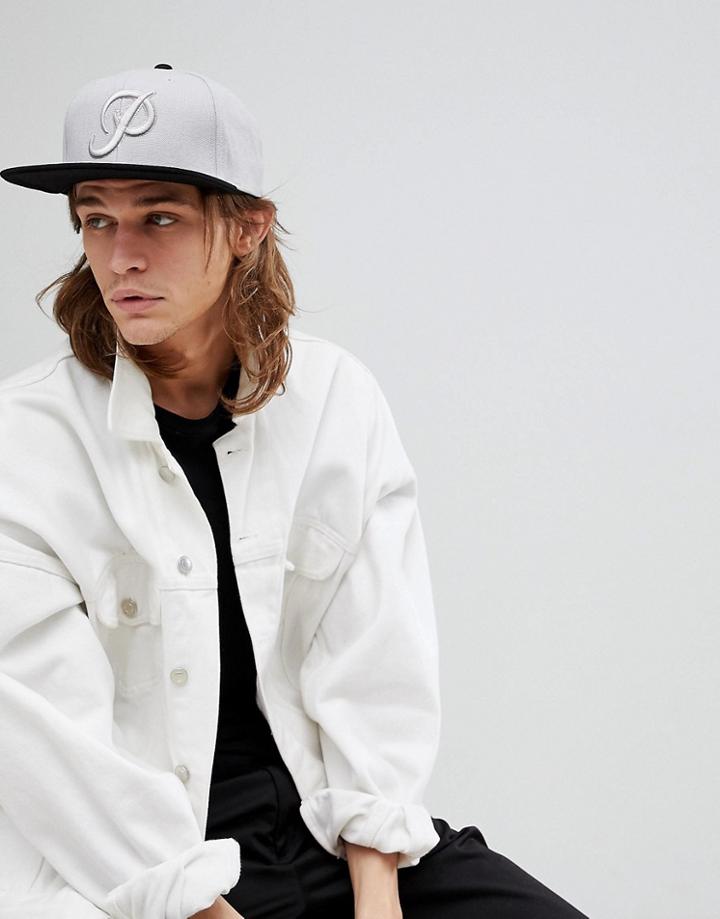 Primitive Skateboarding Canvas Snapback Cap With Classic Logo - Blue