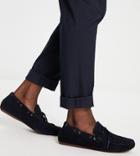Red Tape Wide Fit Tassel Drivers In Navy Suede