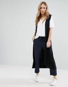 Jdy Maxi Sleeveless Cardigan - Black